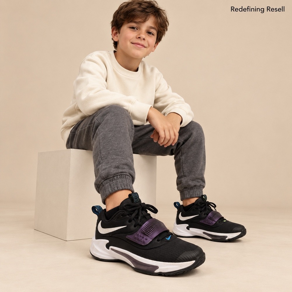 Nike Giannis Immortality 3 Black Purple Basketball Shoes DB4158-004 Kids 3.5Y